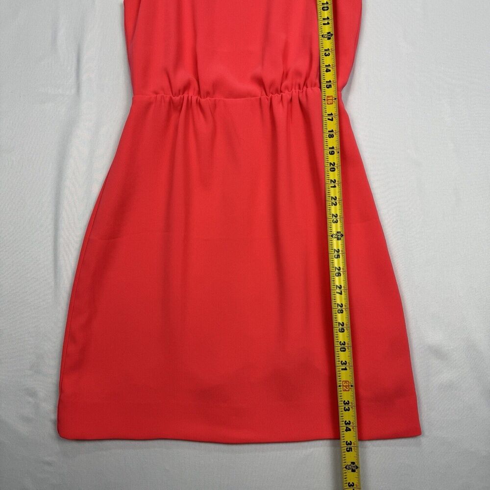 J.Crew Pink Sleeveless Dress Size 0 Round Neck Sheath Fitted Elastic Cinch Waist - Picture 7 of 12